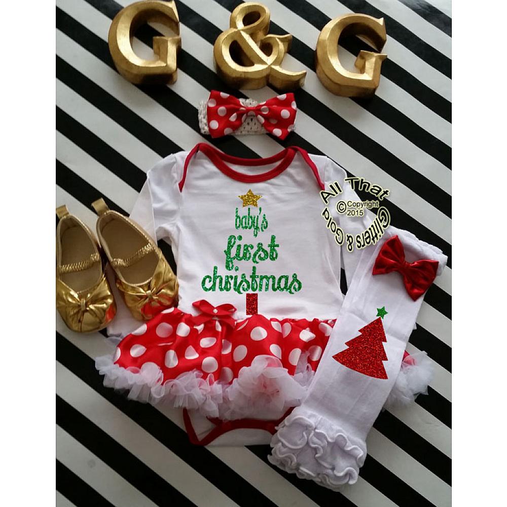 Baby's first christmas hot sale tutu outfit