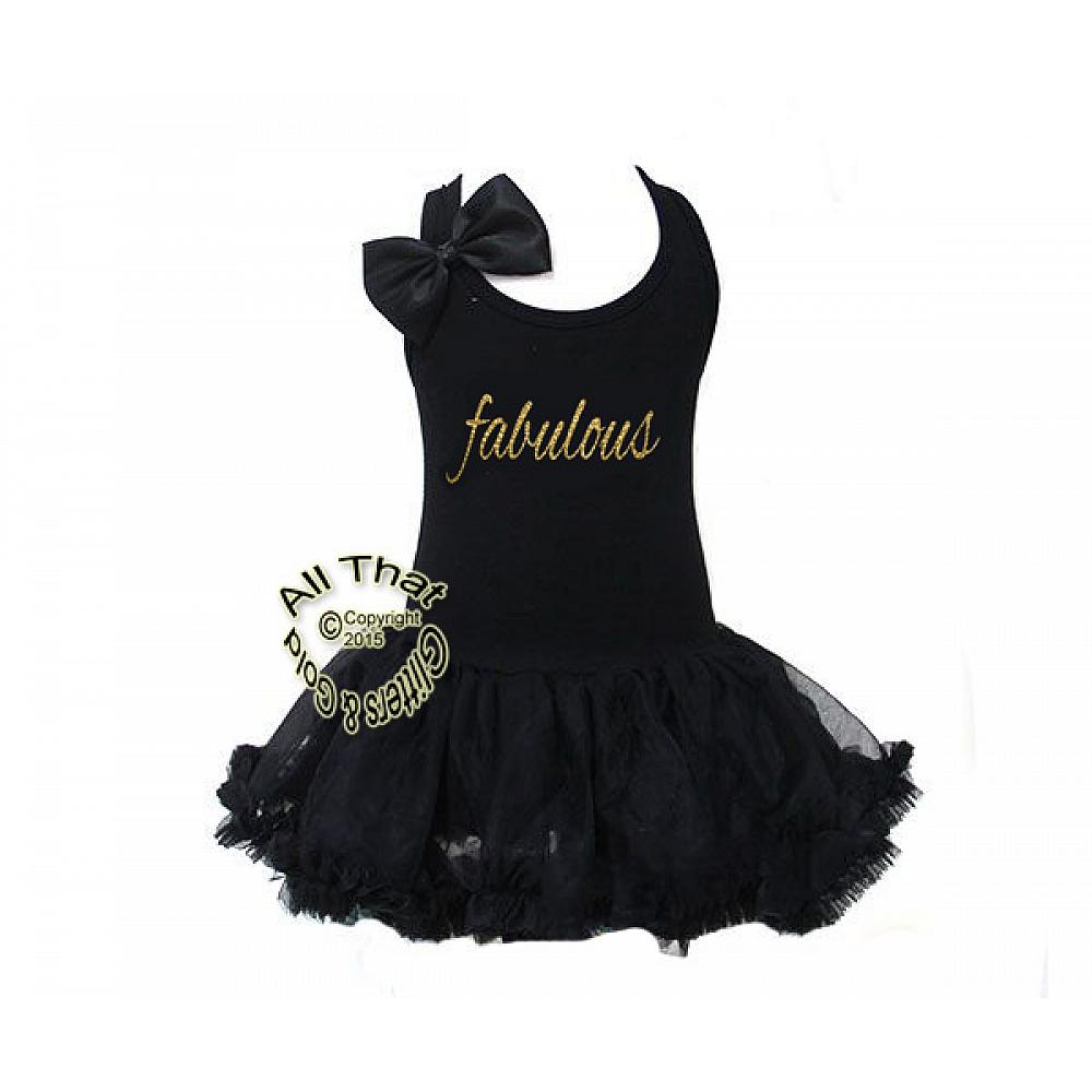 Black and outlet gold tutu dress