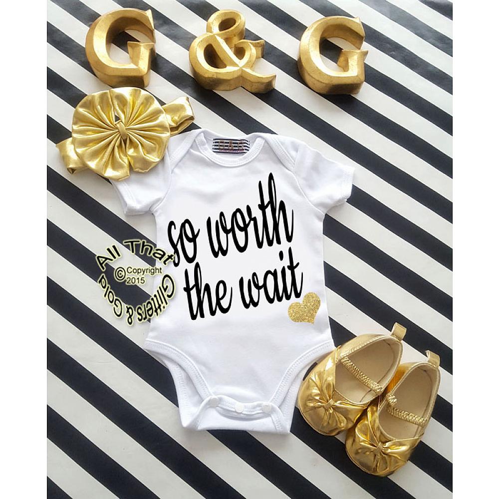 Worth the wait hot sale baby outfit