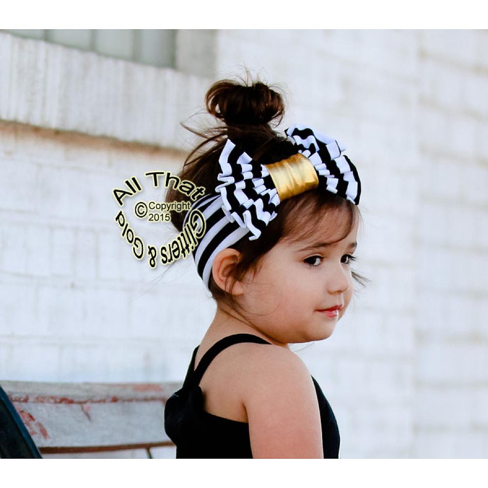 Baby girl best sale gold bow headband