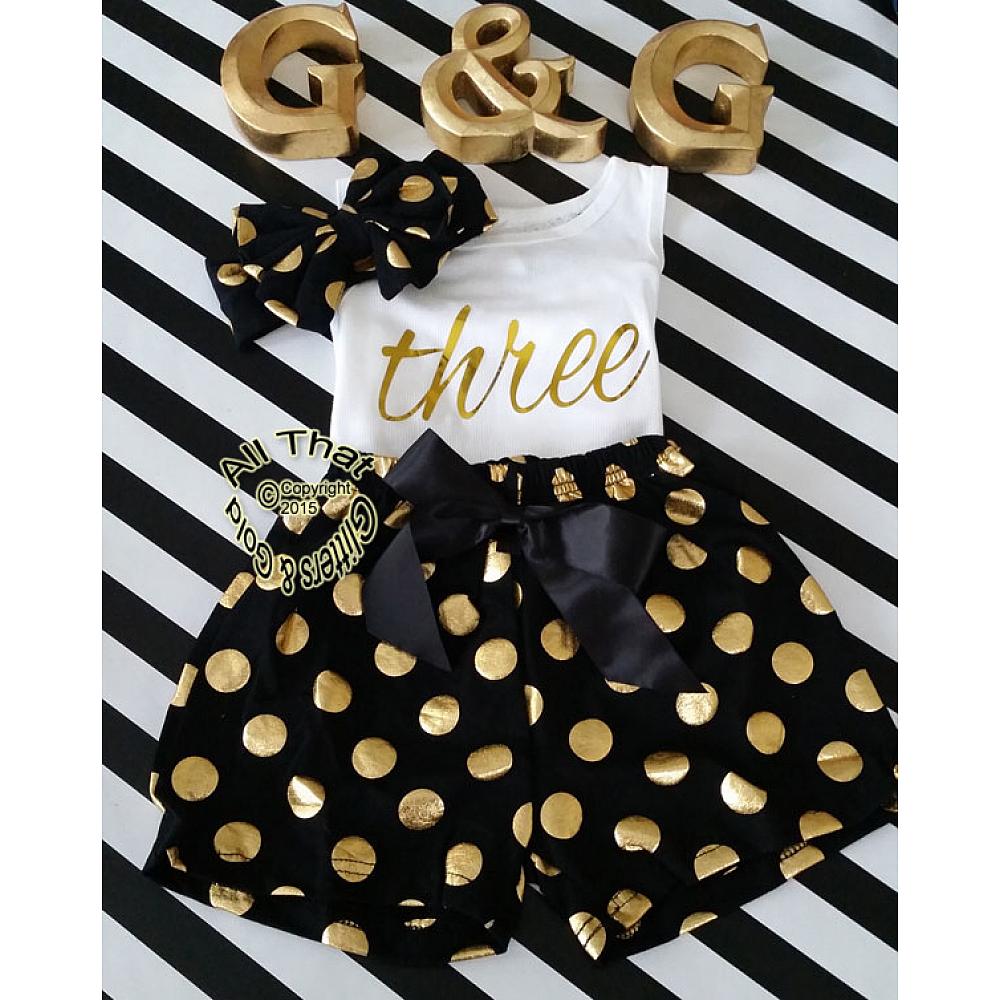 Black and hotsell gold birthday outfit