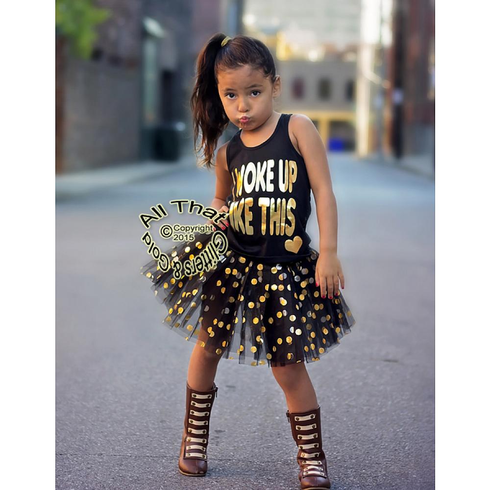 Girls gold sale shirt