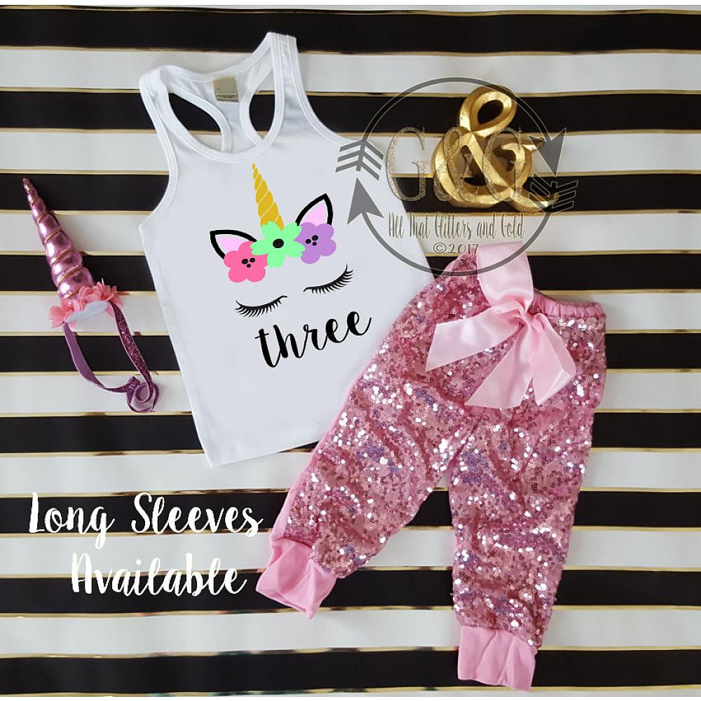 Unicorn birthday outfit outlet 8 year old