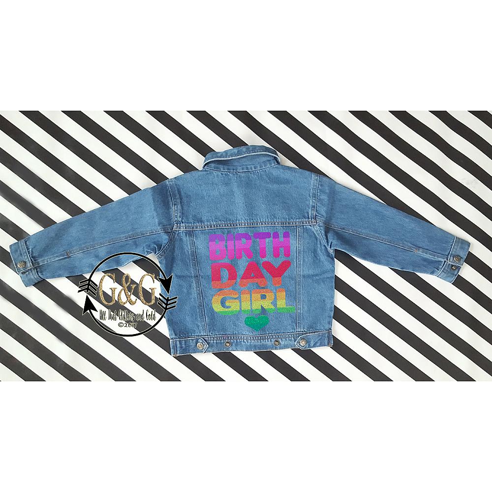 Custom Glitter Monogram Baby or Toddler Denim Jacket - Vintage Wash –  itsmypartykids