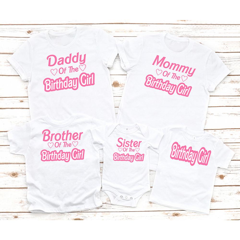 Barbie Family Birthday Girl Shirts - 1st 2nd 3rd Matching Barbie Mom Dad  Parents Sister Brother Tops