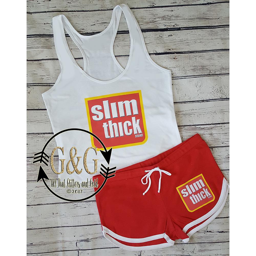 Slim Thick Short Set : Funny Short Set : Short Sets: Shorts : Tank