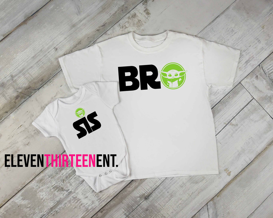 Baby Yoda Family Birthday and Gender Reveal Shirts