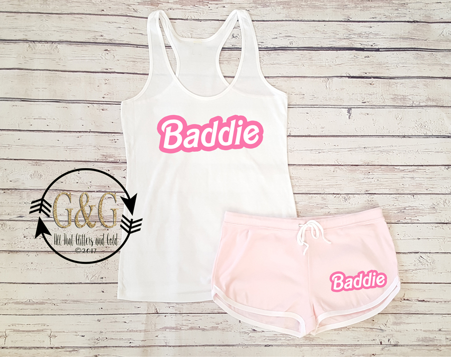 Cute Baddie Hot Pink Summer Shorts Outfit Set For Juniors and Women