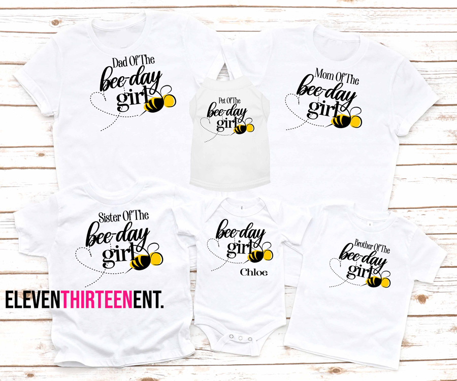 Bumble Bee Family Birthday Shirts - Can Be Made With Any Age!