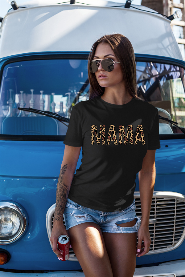Mama Leopard Print Shirt For Women