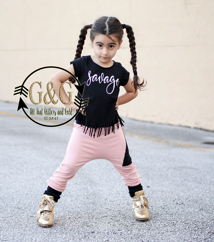 Savage Fringe Shirts For Toddlers and Big Girls