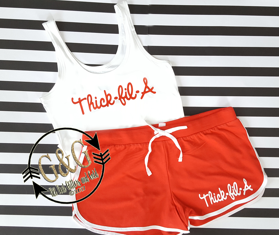 Cute Thick-Fil-A Summer Shorts Outfit Set For Juniors and Women