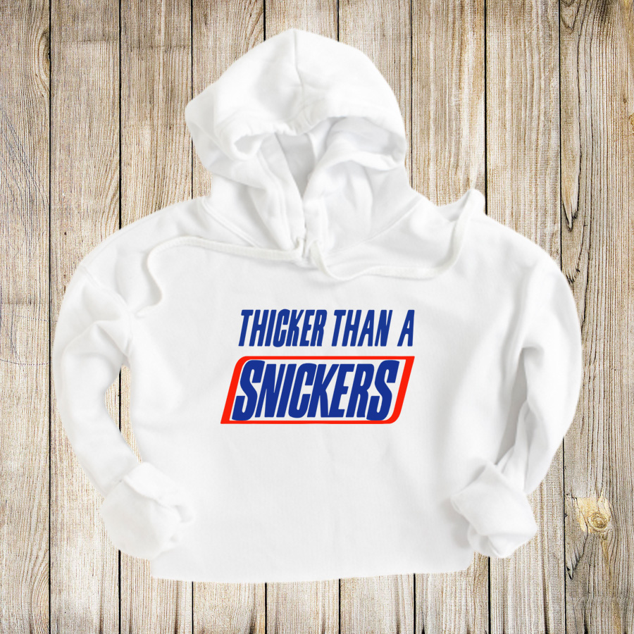Thicker Than A Snickers Cropped Hoodie