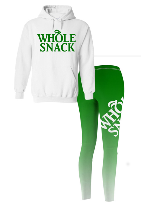 Whole Snack Workout Outfit Set With Leggings For Juniors and Women