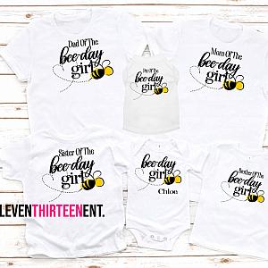 Bumble Bee Family Birthday Shirts - Can Be Made With Any Age!