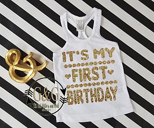 Glitter It's My Birthday Age Shirts For all Ages - Many Glitter Colors Available