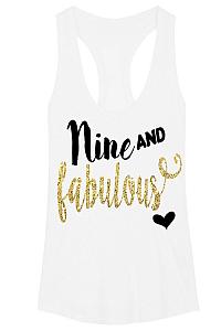 Black and Gold Glitter Fabulous Birthday Shirts For Girls Any Age