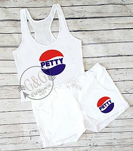 Funny Petty Summer Shorts Outfit Set For Juniors and Women