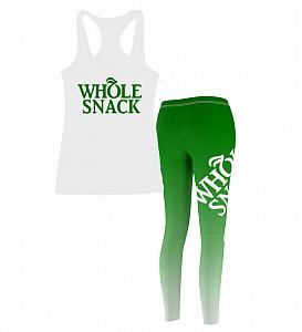 Whole Snack Tank Workout Outfit Set With Leggings For Juniors and Women
